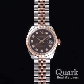 ロレックス デイトジャスト28 Ref.279171G チョコレート10Pダイヤ