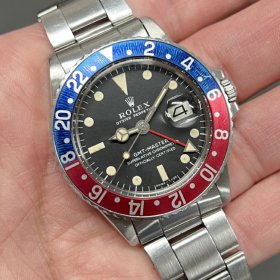 ロレックス GMTマスターI Ref.1675 MK1ダイヤル MK2ベゼル